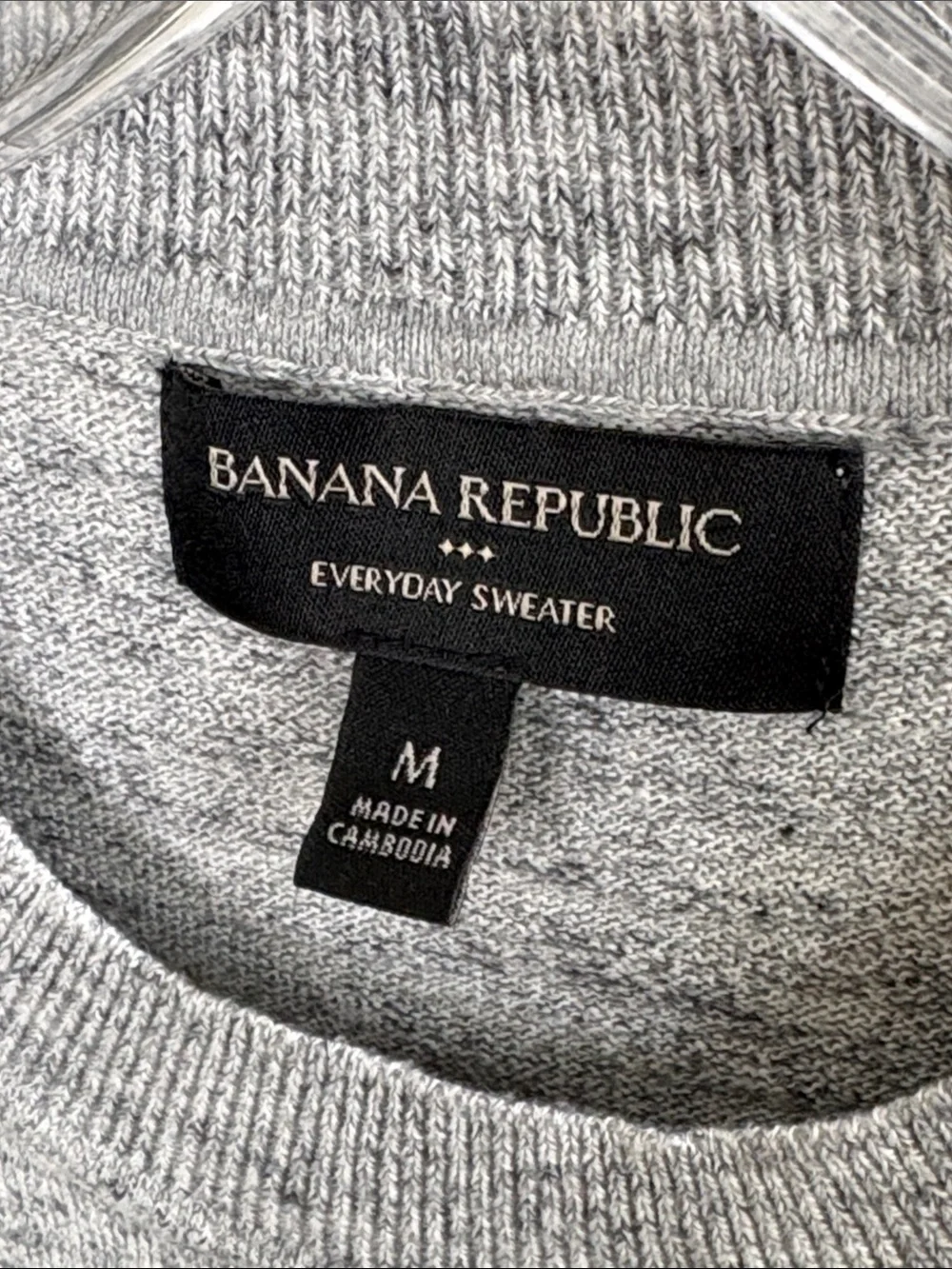Banana Republic Men's Heather Gray Everyday Crewneck Sweater M